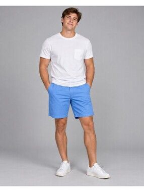 NWT Saddlebred Men’s Sky Blue Chino Shorts 38 Y2K Preppy Old Money Golfcore